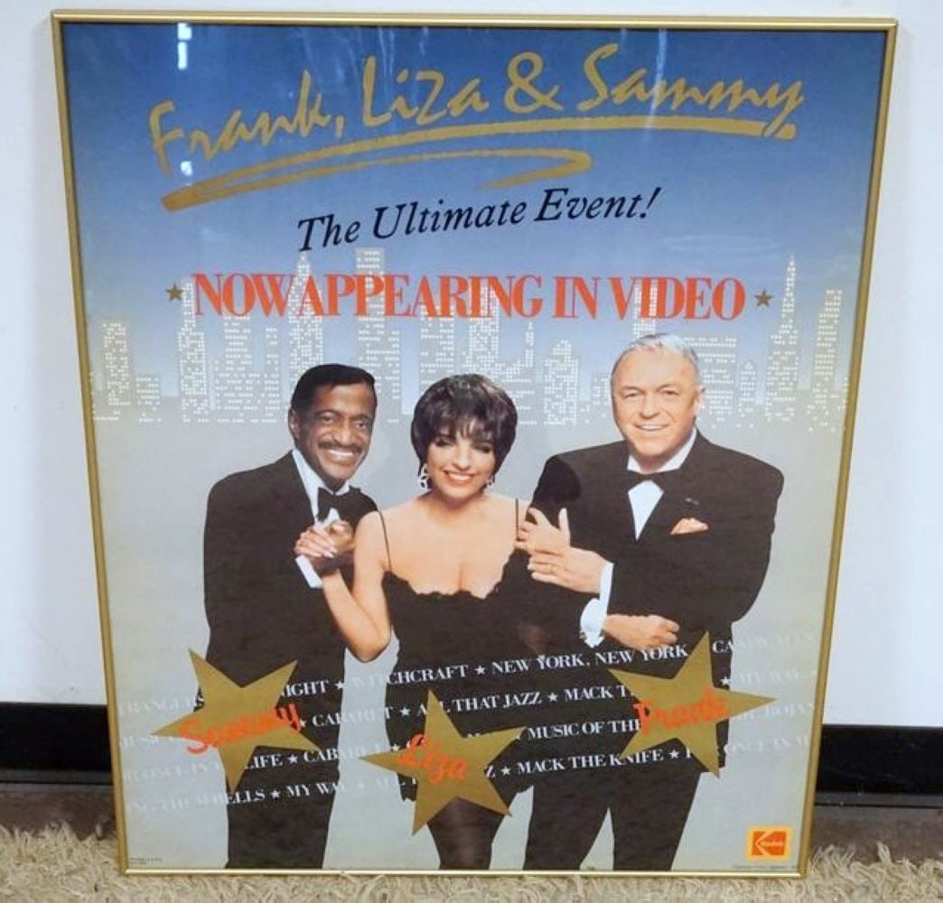 FRANK, LIZA & SAMMY FRAMED POSTER: FRANK, LIZA & SAMMY FRAMED POSTER, APPROXIMATELY 27 IN X 34 IN OVERALL