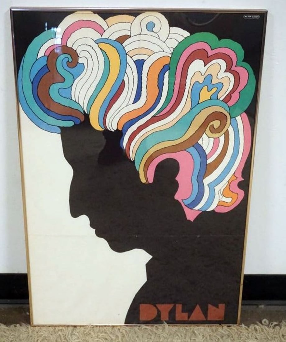 BOB DYLAN & MILTON GLASER 1966 FRAMED POSTER (1 of 3)