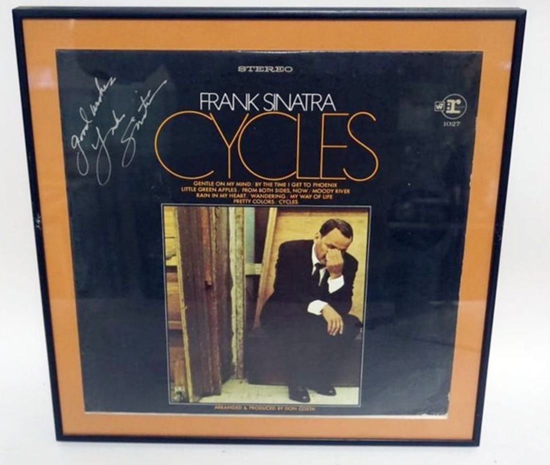 FRANK SINATRA FRAMED & MATTED ALBUM W/SIGNATURE (1 of 2)