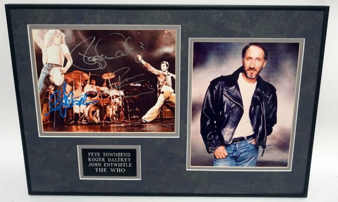 THE WHO FRAMED & MATTED PHOTOS W/SIGNATURES (1 of 5)