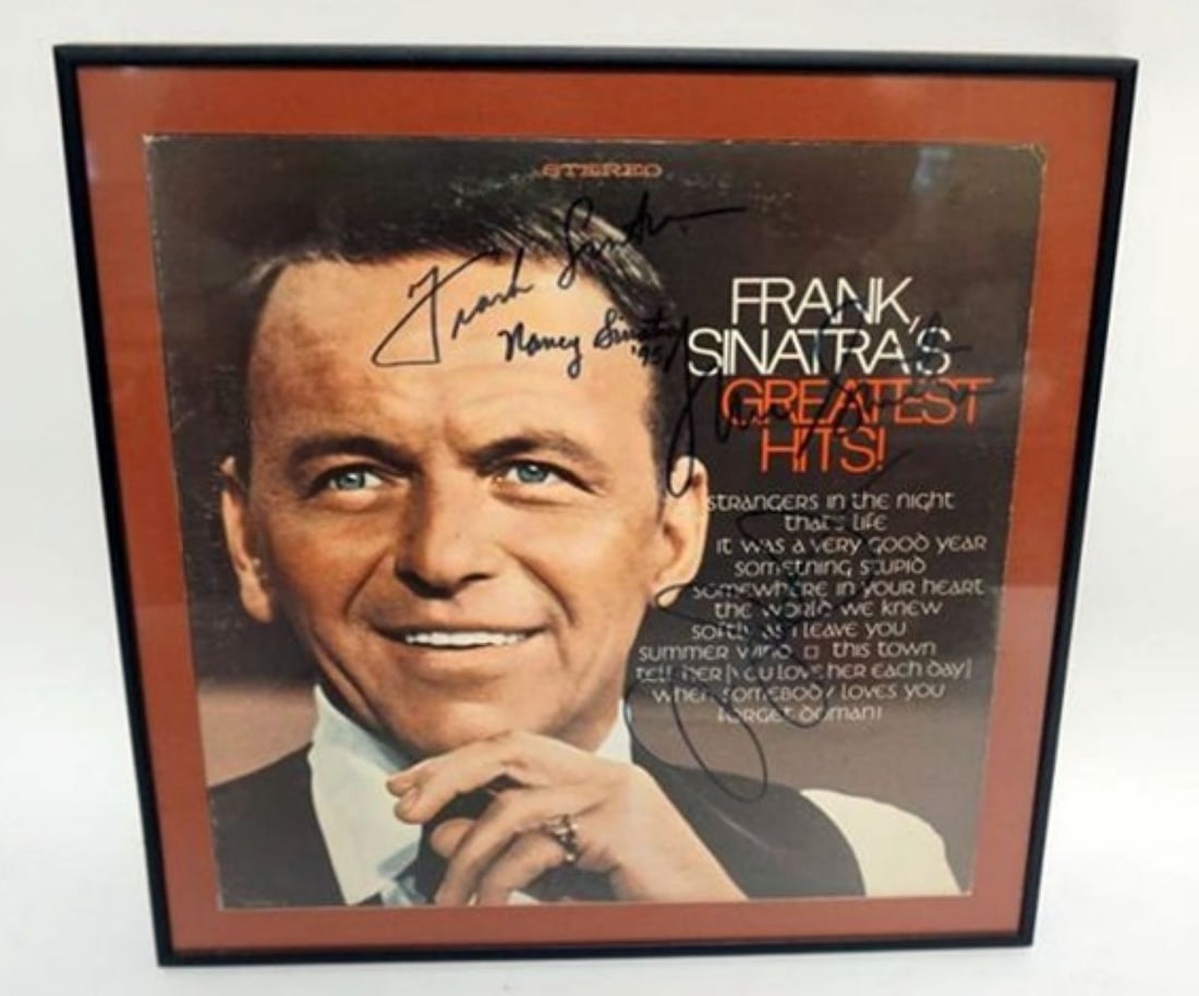 FRANK SINATRA FRAMED & MATTED ALBUM W/SIGNATURE (1 of 4)