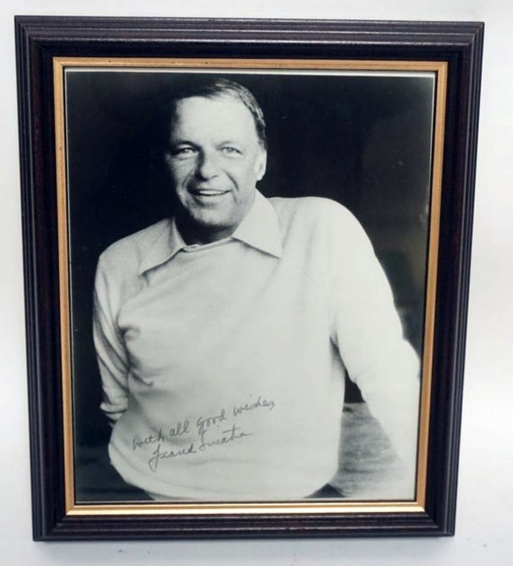 FRANK SINATRA FRAMED & MATTED PHOTO W/SIGNATURE (1 of 2)