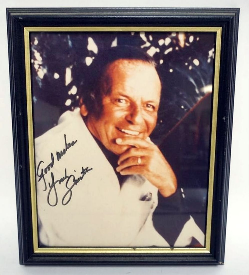 FRANK SINATRA FRAMED & MATTED PHOTO W/SIGNATURE (1 of 2)