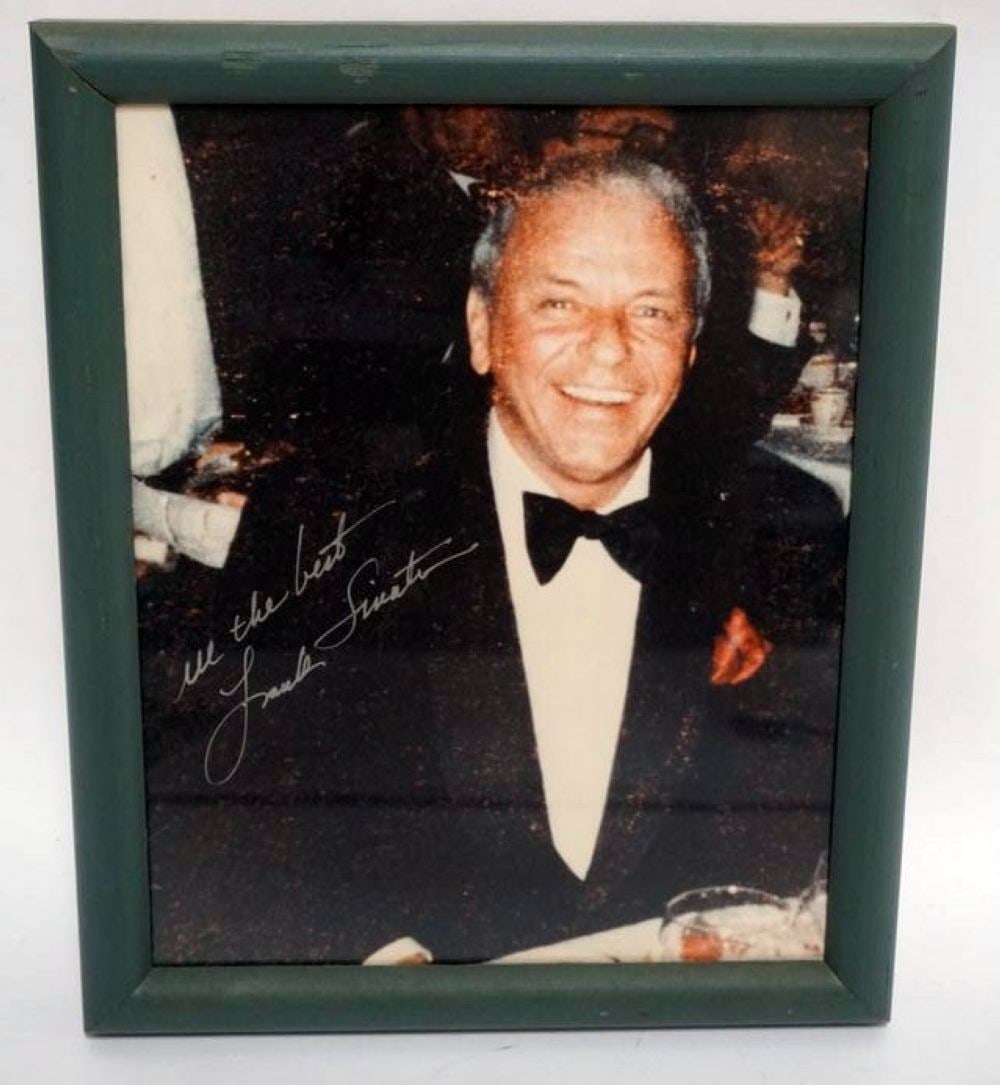 FRANK SINATRA FRAMED & MATTED PHOTO W/SIGNATURE (1 of 2)