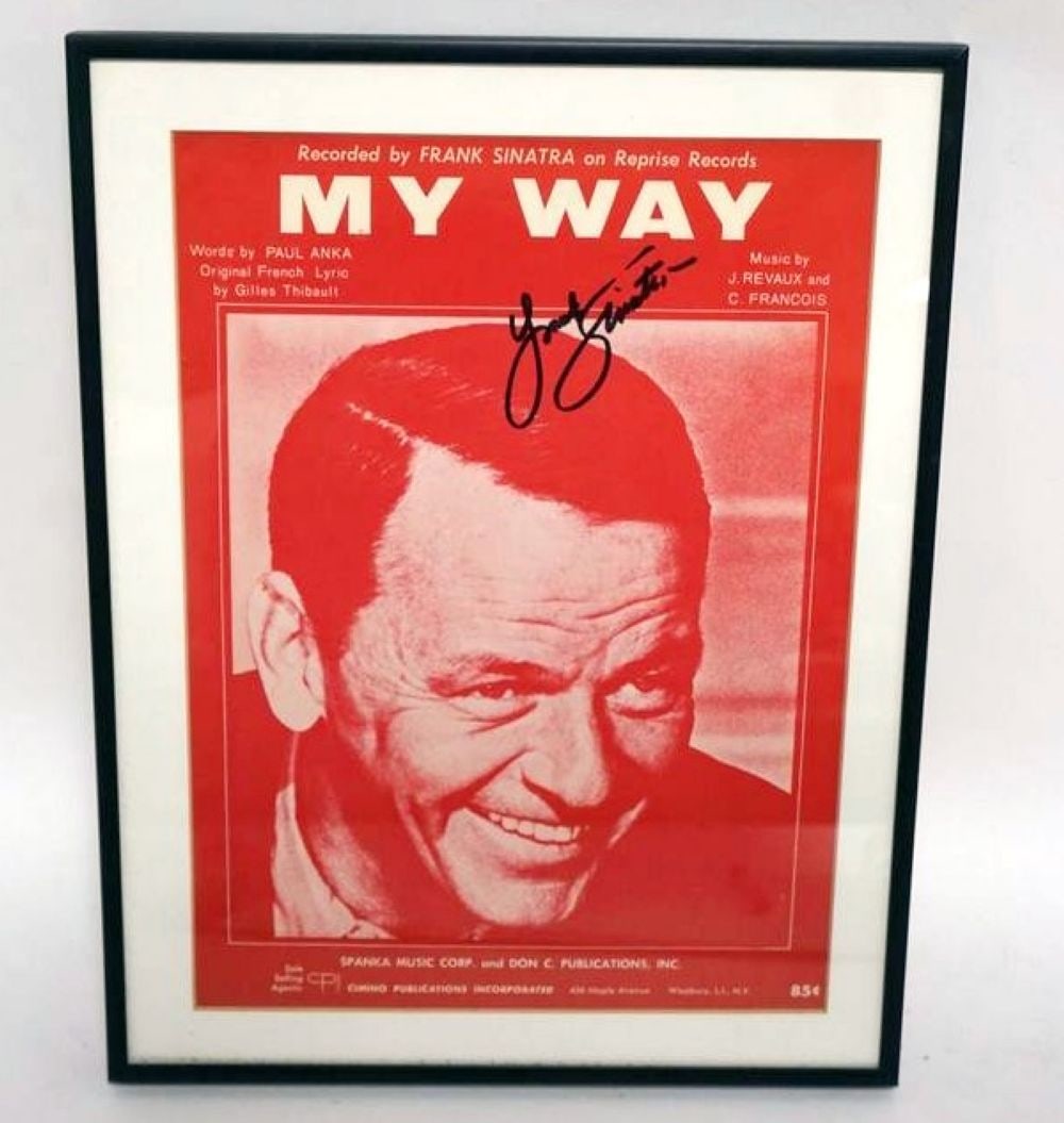 FRANK SINATRA FRAMED & MATTED SHEET MUSIC (1 of 2)