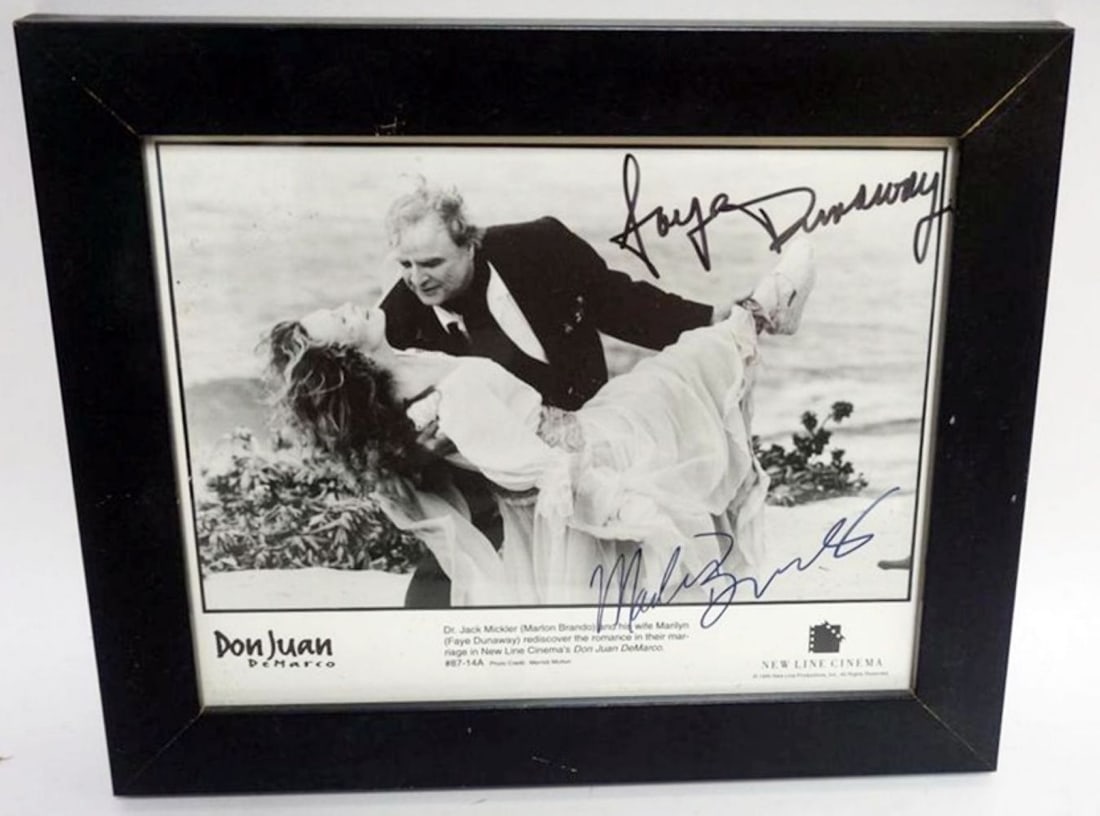 MARLON BRANDO, FAYE DUNAWAY FRAMED MOVIE STILL (1 of 3)