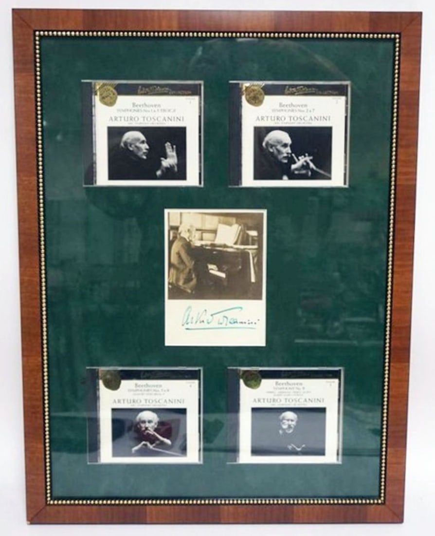 ARTURO TOSCANINI FRAMED CDS & IMAGE W/SIGNATURE (1 of 3)