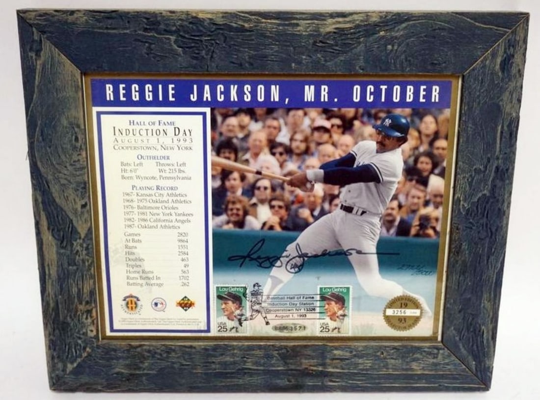 REGGIE JACKSON FRAMED IMAGE W/ATTRIBUTED SIGNATURE (1 of 2)
