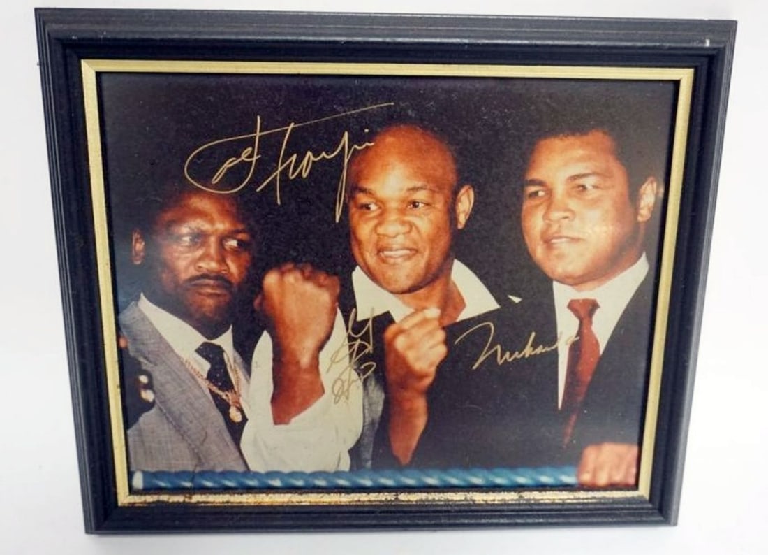 JOE FRAZIER, GEORGE FOREMAN, MUHAMMID ALI PHOTO (1 of 4)