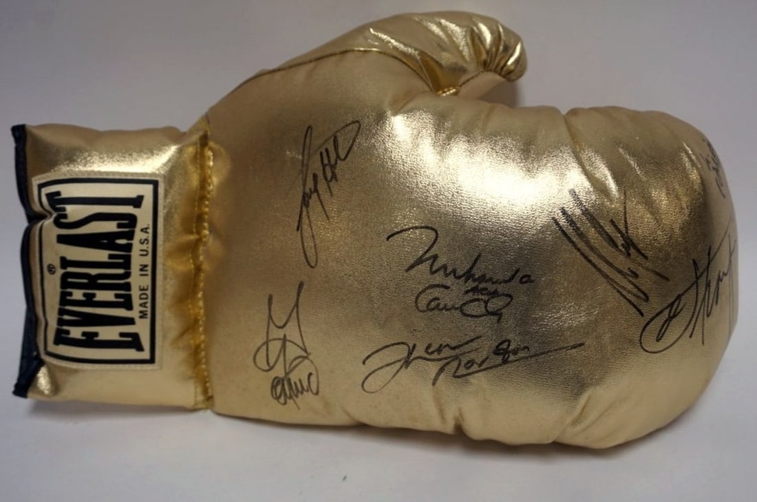 KEN NORTON AND OTHERS SIGNED BOXING GLOVE (1 of 7)
