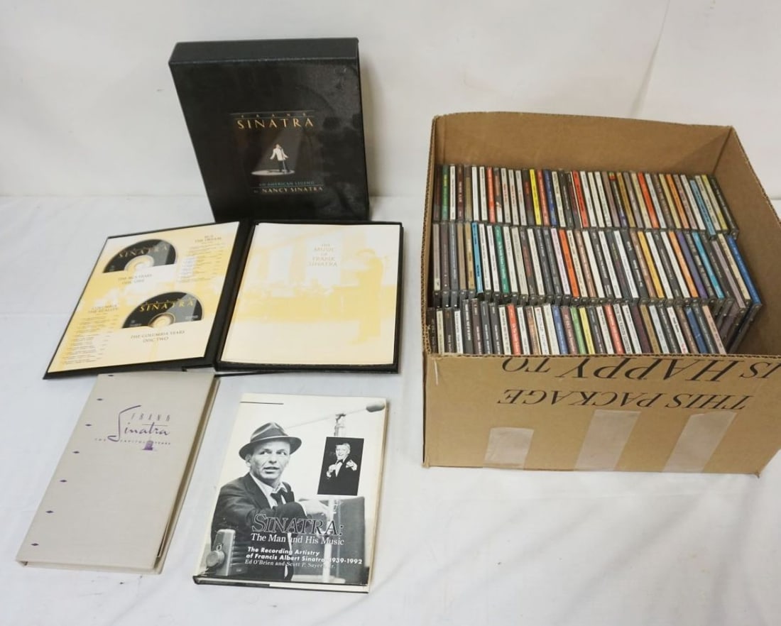 GROUP OF ASSORTED FRANK SINATRA: GROUP OF ASSORTED FRANK SINATRA, CDS W/BOOKS