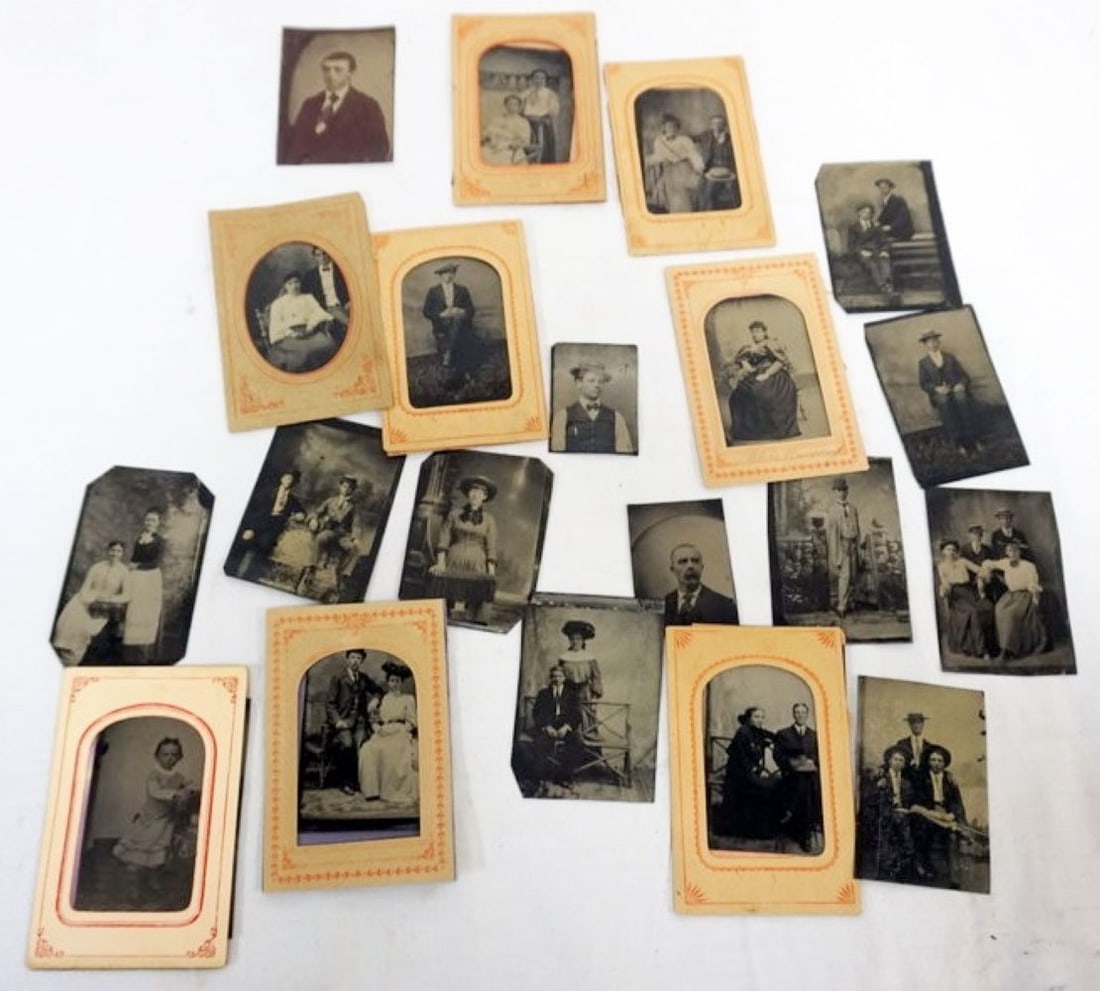 ASSORTED ANTIQUE TIN TYPE IMAGES (1 of 4)
