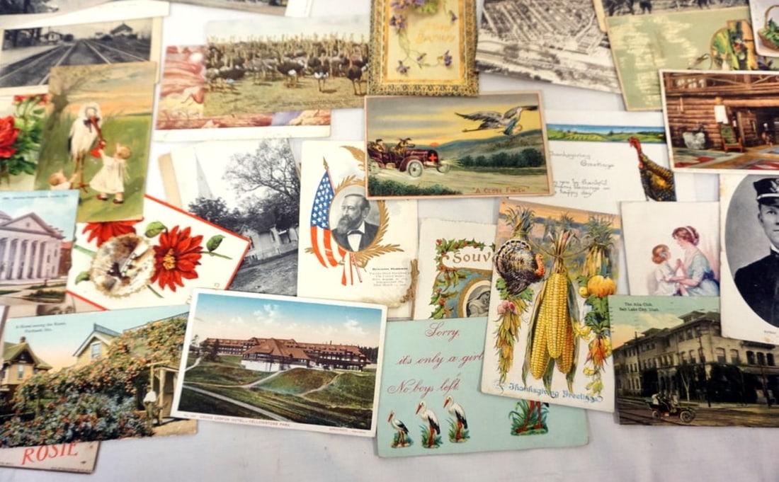ASSORTED ANTIQUE POST CARDS - 7