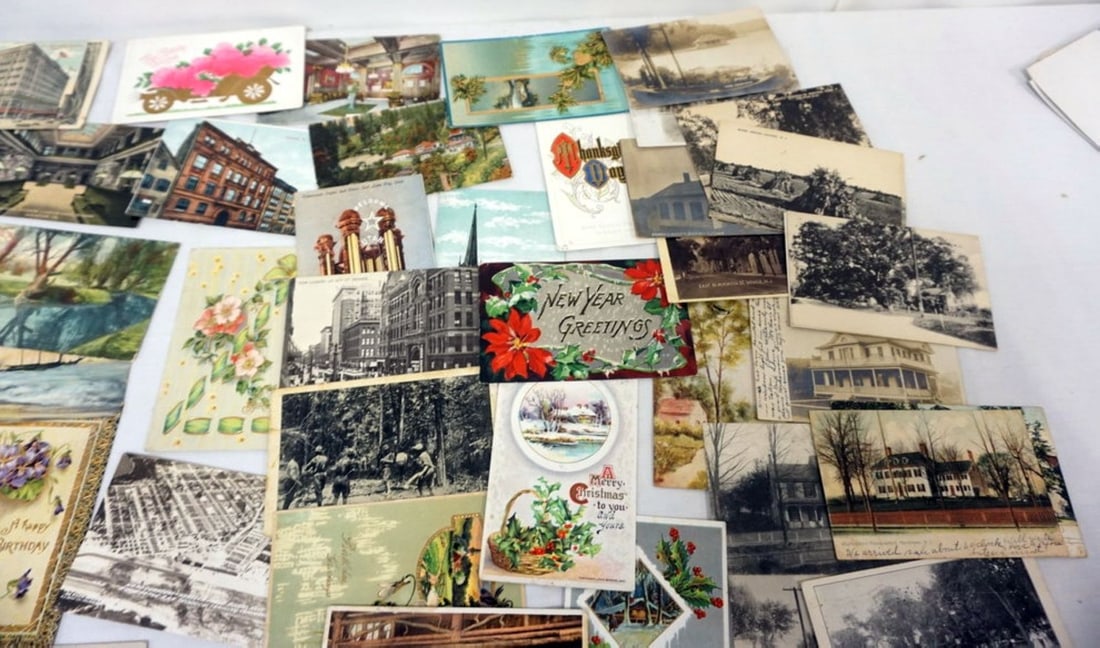 ASSORTED ANTIQUE POST CARDS - 9