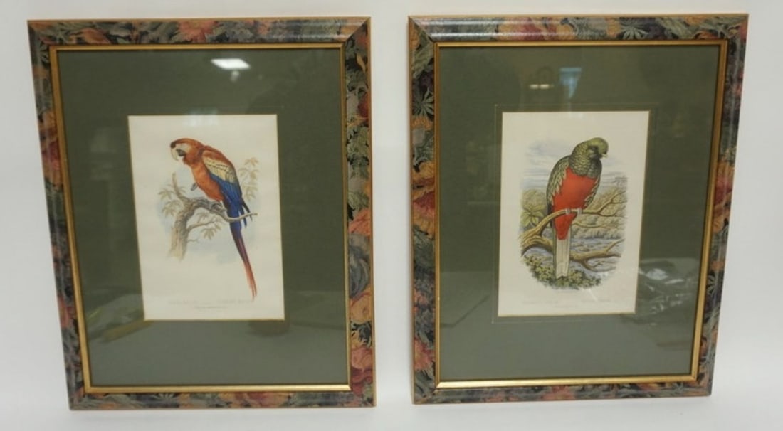 PAIR OF COLORED ENGRAVINGS (1 of 3)