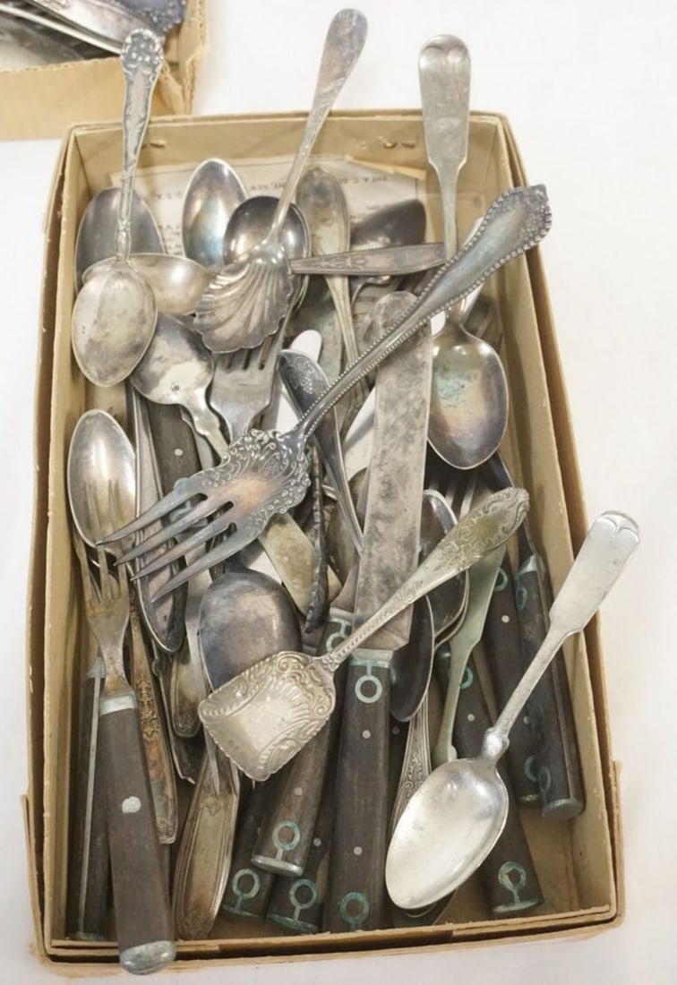 SILVER PLATE AND ASSORTED FLATWARE - 2