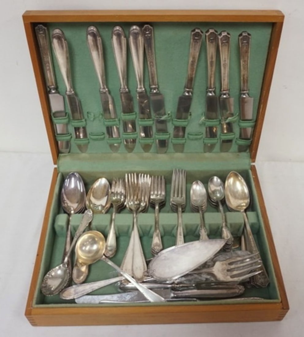 ASSORTED SILVER PLATE FLATWARE (1 of 2)