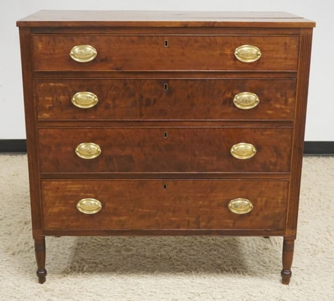 ANTIQUE FEDERAL CHERRY CHEST (1 of 6)