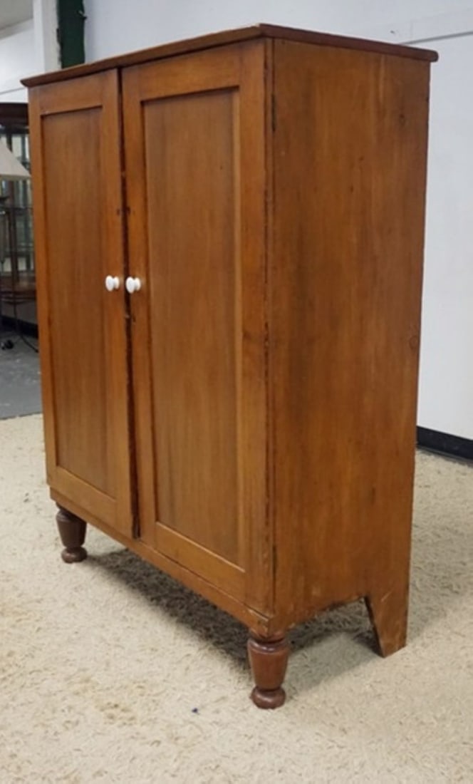 PRIMITIVE PINE CUPBOARD - 2