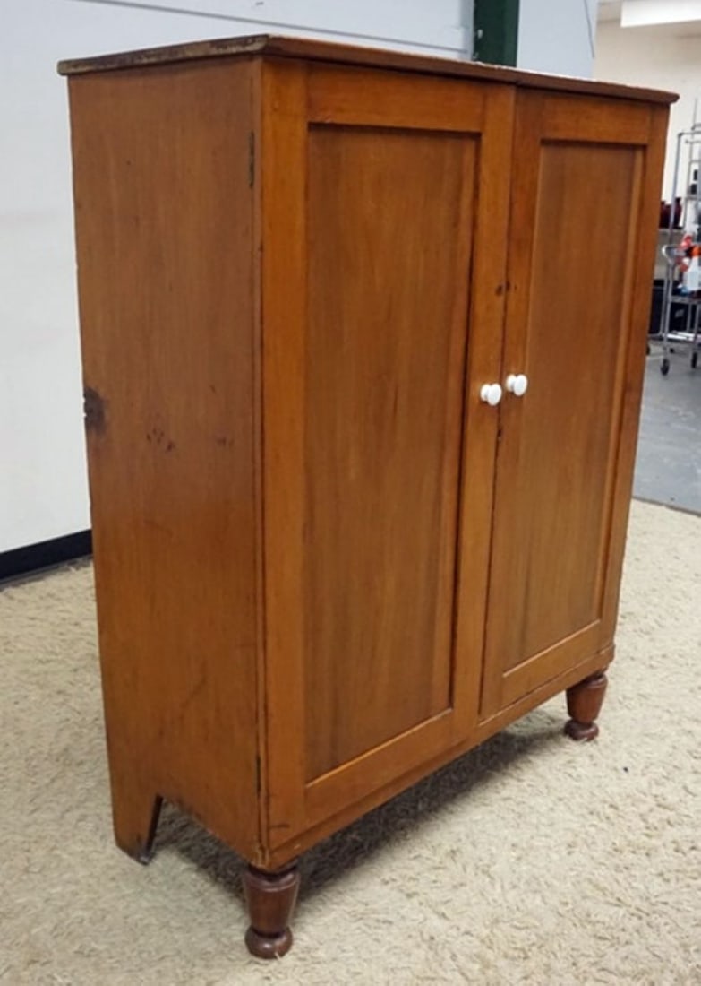 PRIMITIVE PINE CUPBOARD - 3