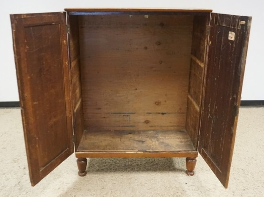 PRIMITIVE PINE CUPBOARD - 4