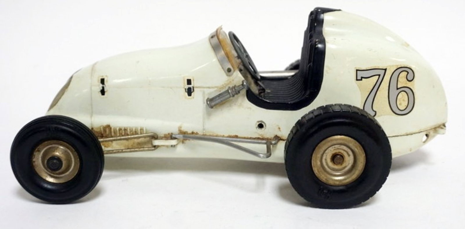 VINTAGE OHLSSON AND RICE RACE CAR: VINTAGE OHLSSON & RICE TETHER RACE CAR, APPROXIMATELY 10 IN X 6 IN X 5 IN H, *ALL TOYS HAVE WEAR TO BOXES AND NOT GUARANTEED COMPLETE