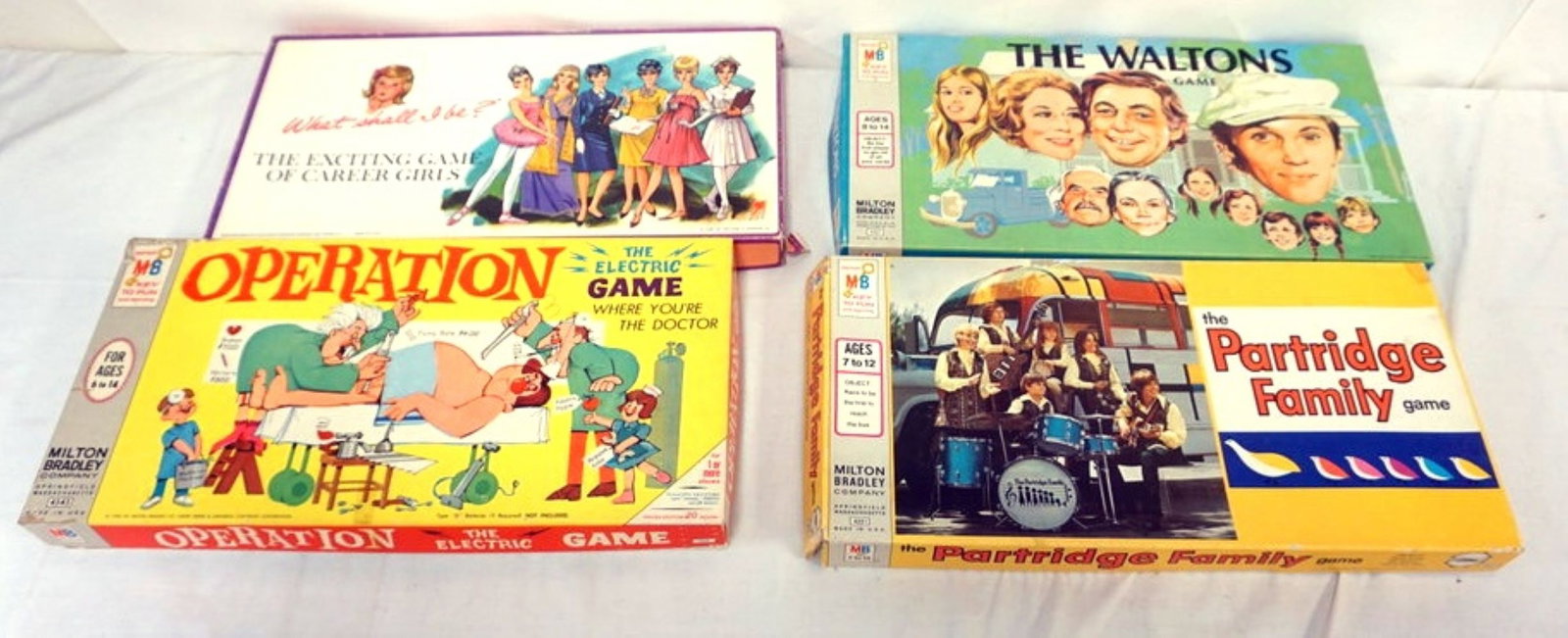 ASSORTED VINTAGE BOARD GAMES: GROUP OF ASSORTED VINTAGE BOARD GAMES, *ALL TOYS HAVE WEAR TO BOXES AND NOT GUARANTEED COMPLETE
