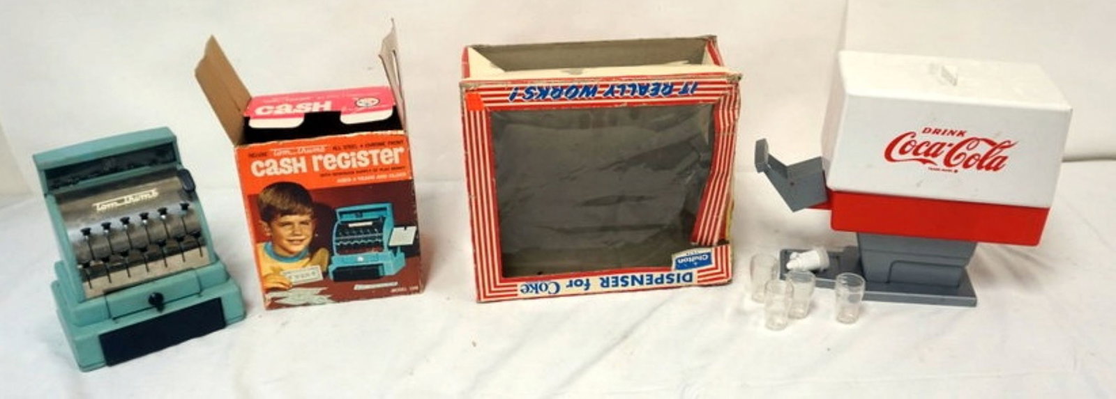 TOY COCA COLA DISPENSER AND TOM THUMB REGISTER (1 of 3)