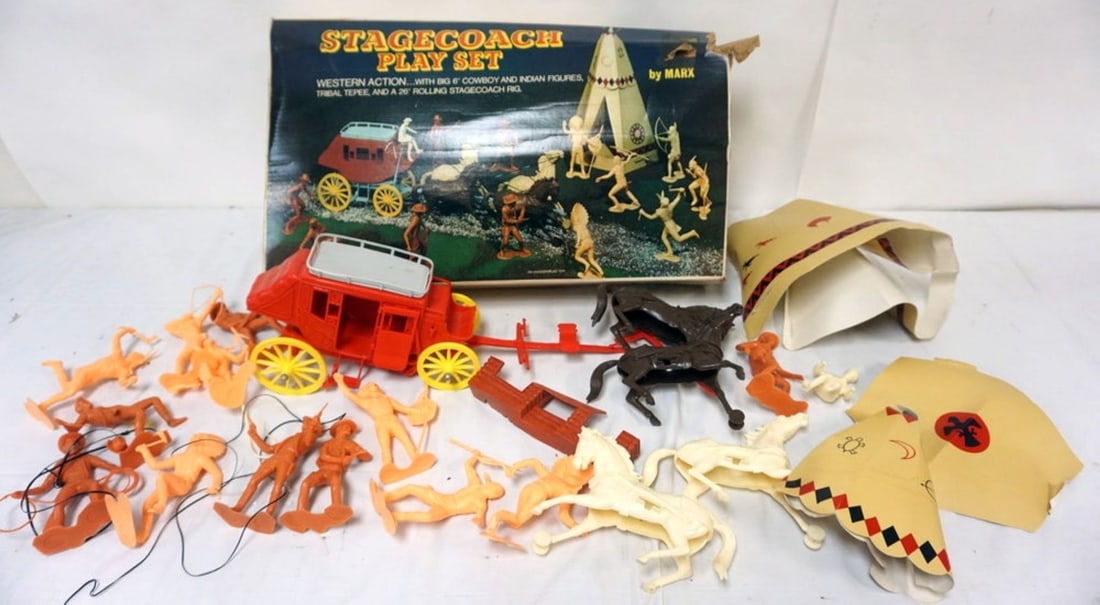 VINTAGE MARX STAGE COACH PLAY SET (1 of 3)