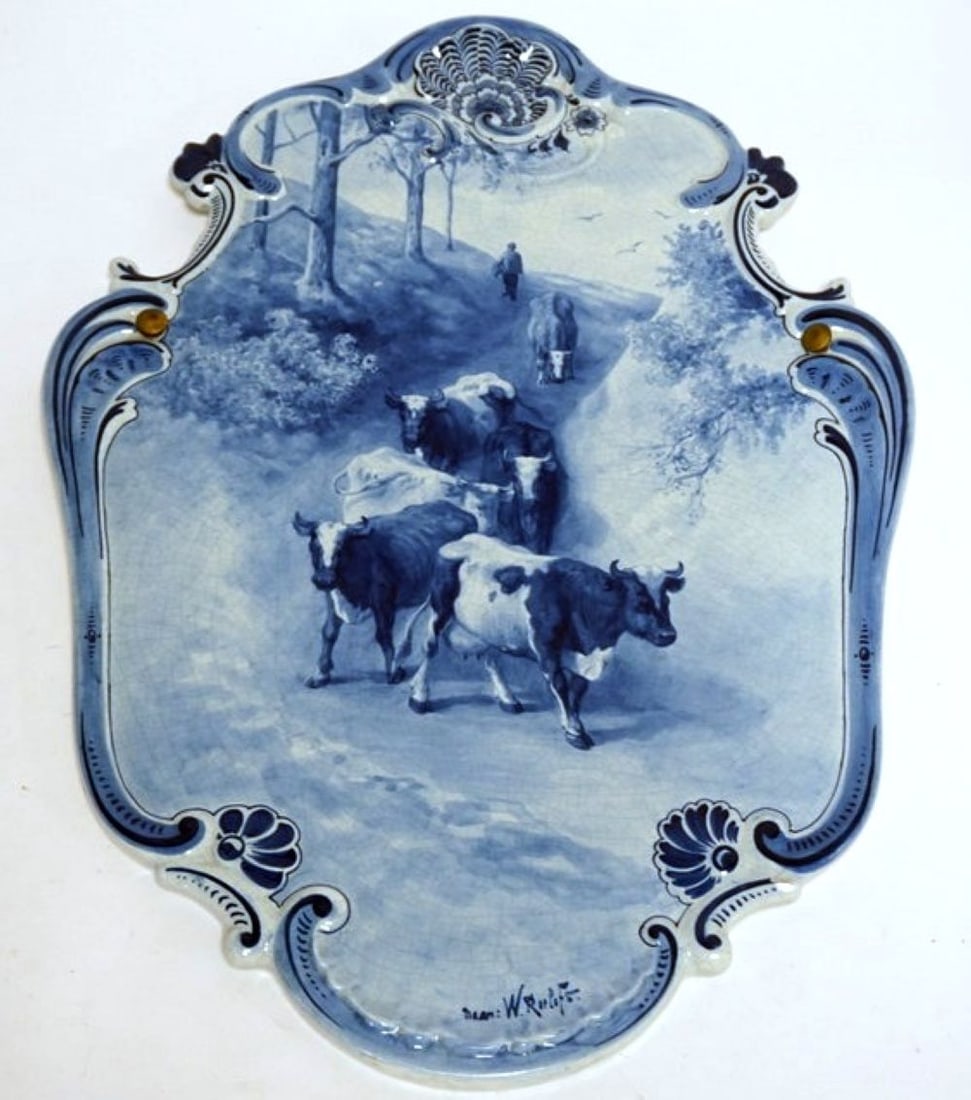LARGE ROYAL DELFT PLAQUE CA 1900 (1 of 6)