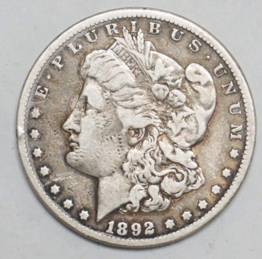 1892 MORGAN SILVER DOLLAR CC CARSON CITY MINT MARK (1 of 4)