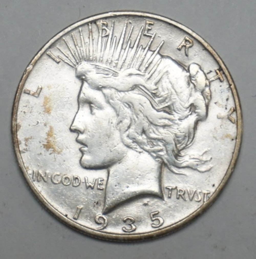 1935 PEACE SILVER DOLLAR S MINT MARK (1 of 3)