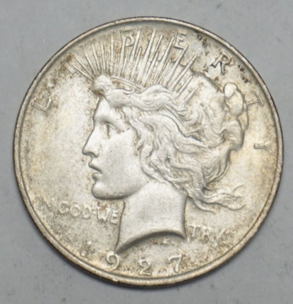1927 PEACE SILVER DOLLAR D MINT MARK (1 of 3)