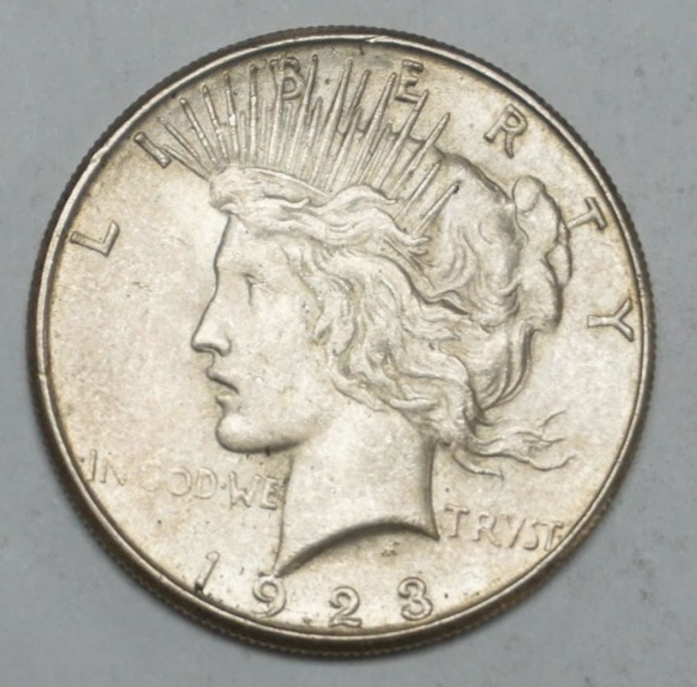 1923 PEACE SILVER DOLLAR S MINT MARK (1 of 4)