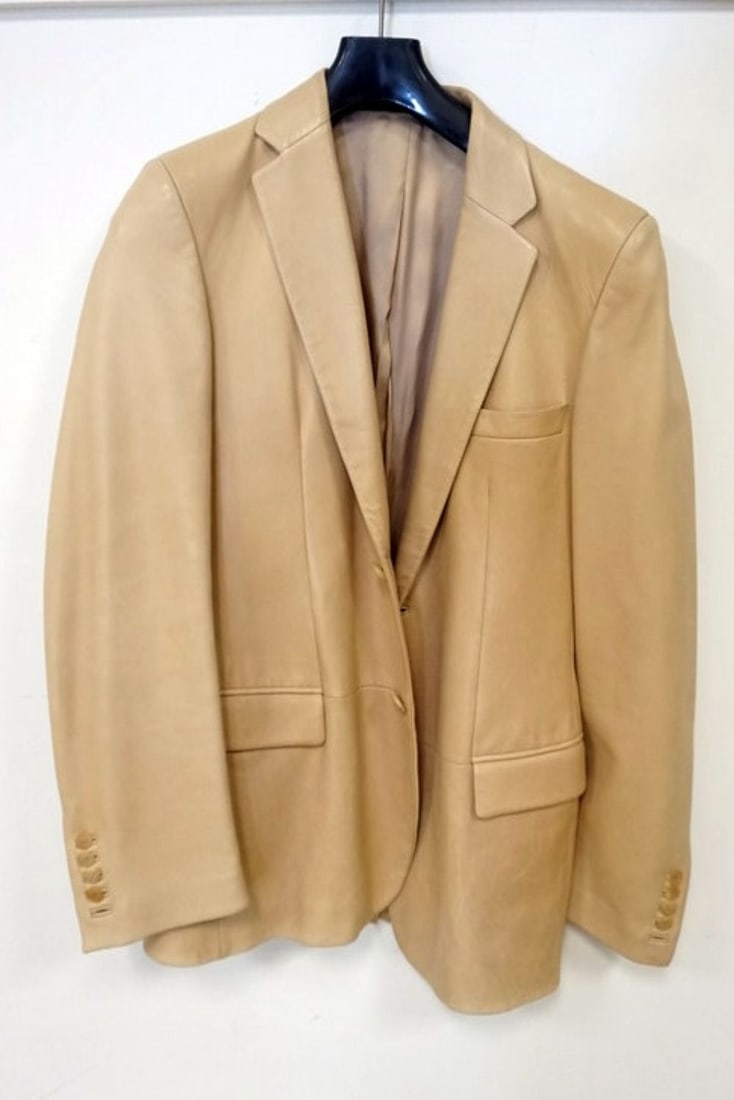 GUCCI MENS LEATHER JACKET: GUCCI MENS LEATHER JACKET, SMALL