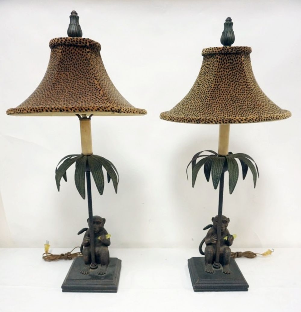 PAIR MONKEY FIGURAL TABLE LAMPS (1 of 6)