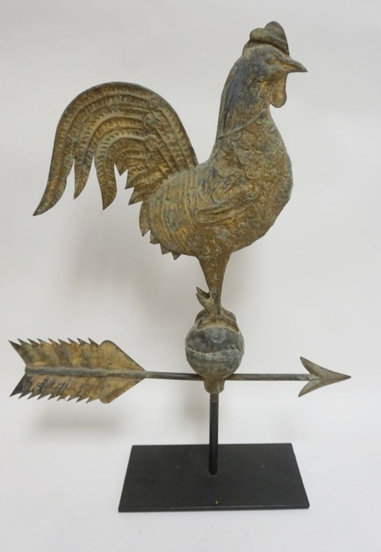 ANTIQUE ROOSTER WEATHER VANE (1 of 4)