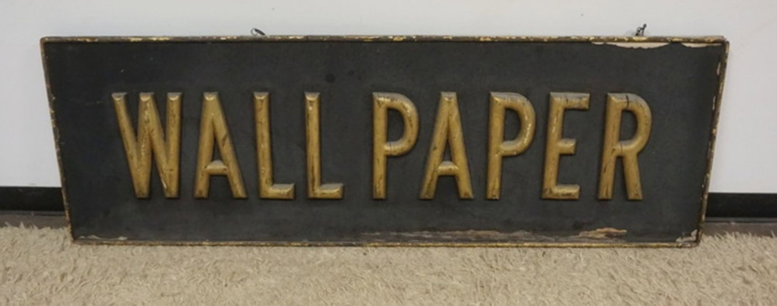 ANTIQUE HAND PAINTED WOOD SIGN (1 of 3)