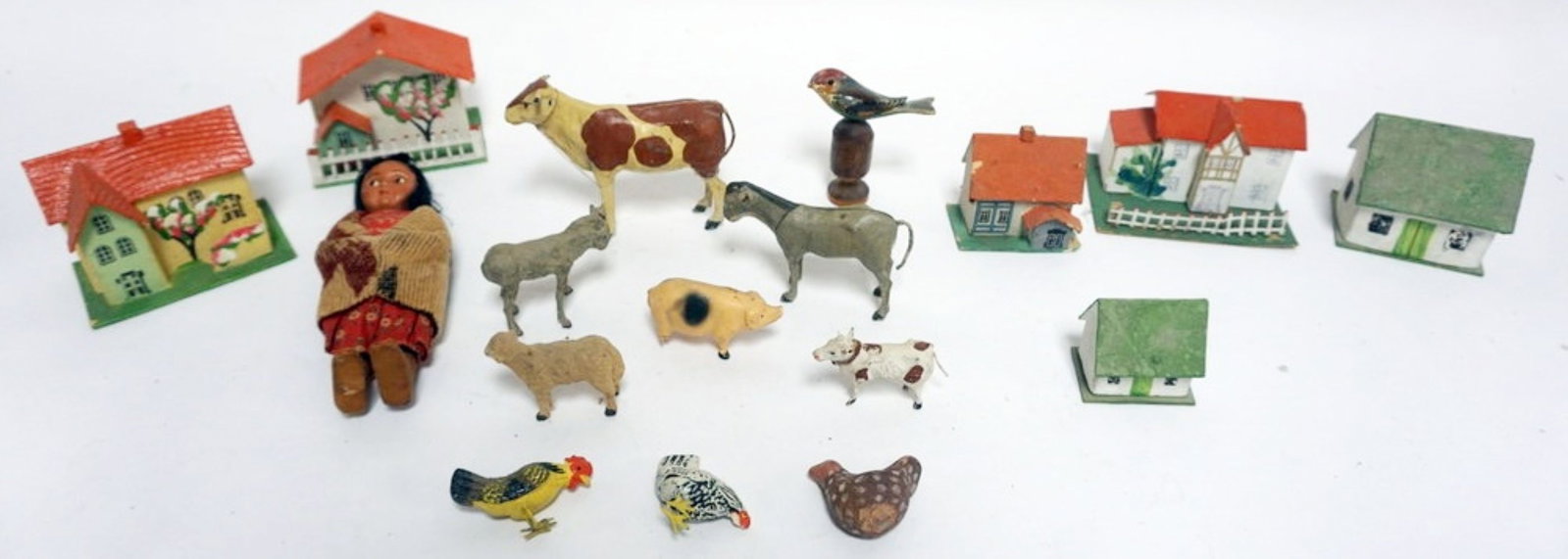 VINTAGE SKOOKUM DOLL AND ANIMALS (1 of 5)