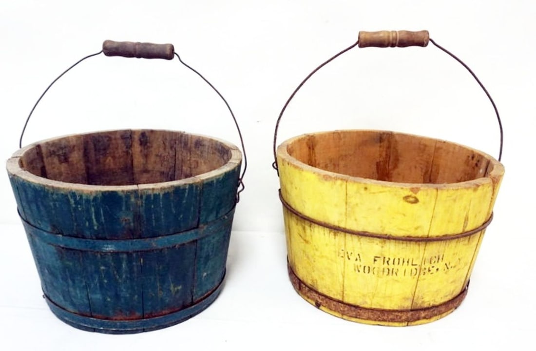 PRIMITIVE WOODEN PAILS (1 of 4)