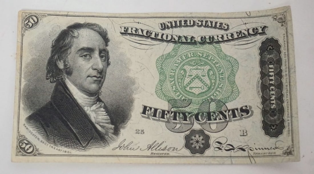 FRACTION CURRENCY: FRACTIONAL CURRENCY 1873, 50 CENTS