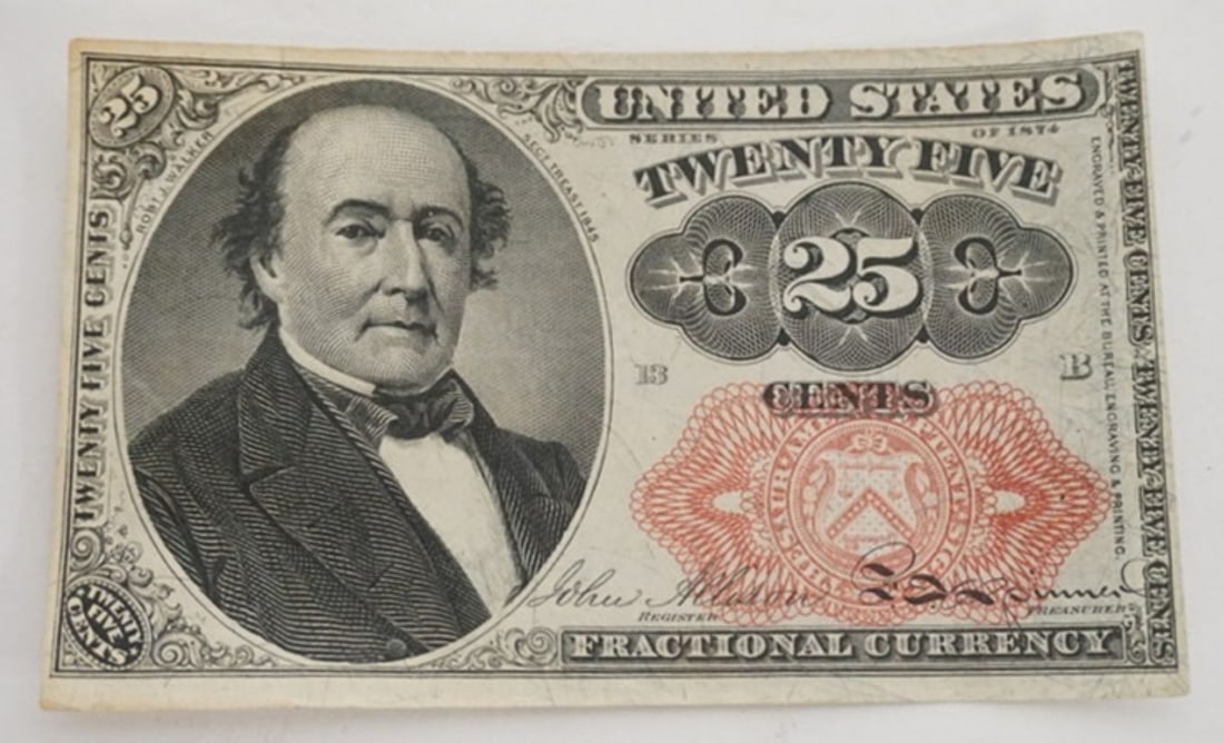 FRACTION CURRENCY: FRACTIONAL CURRENCY 1874, 25 CENTS