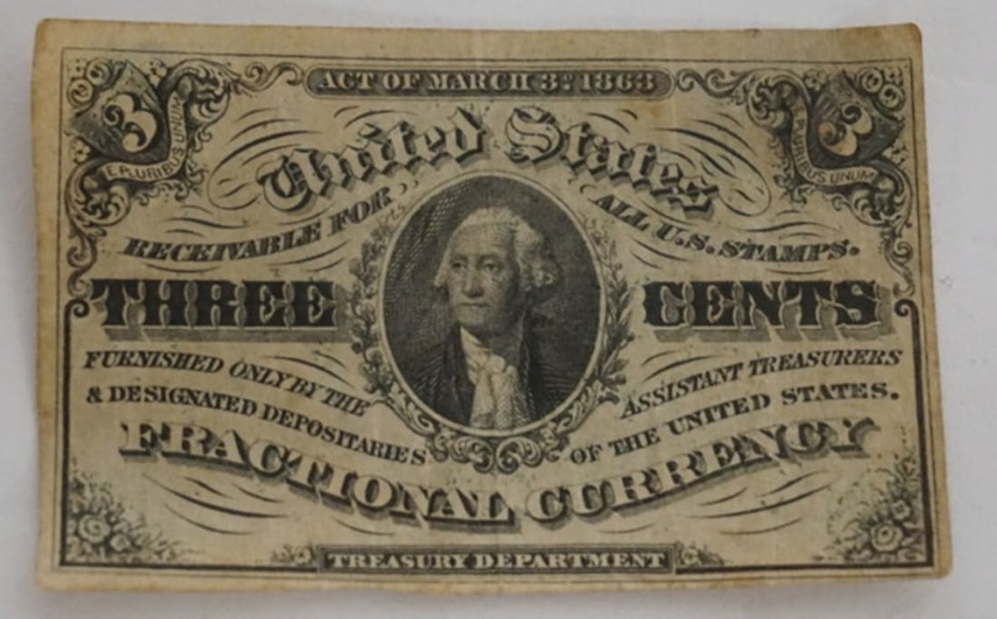 FRACTION CURRENCY: FRACTIONAL CURRENCY 1863, 5 CENTS