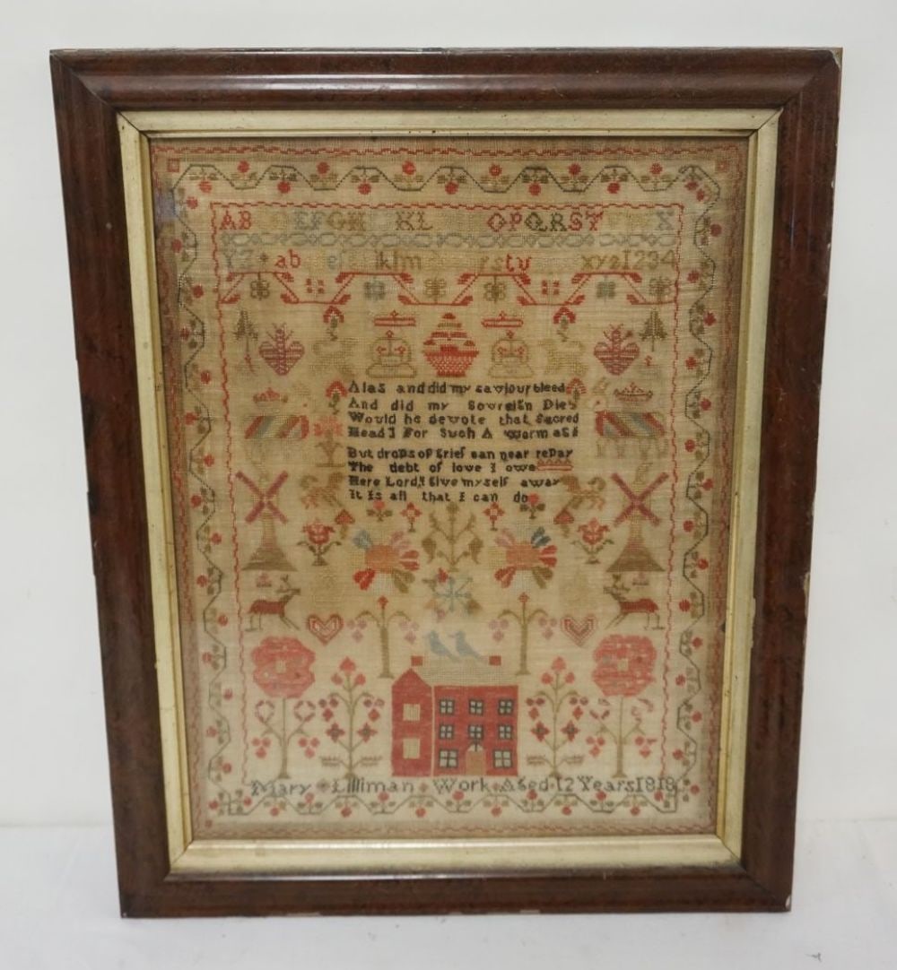 ANTIQUE SAMPLER DATED 1818 (1 of 6)