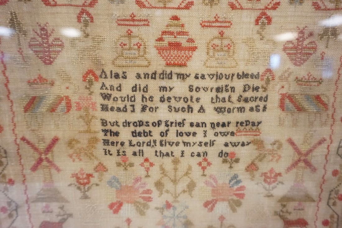 ANTIQUE SAMPLER BY MARY LILLIMAN 12 YEARS OLD DATED 1818 - 3