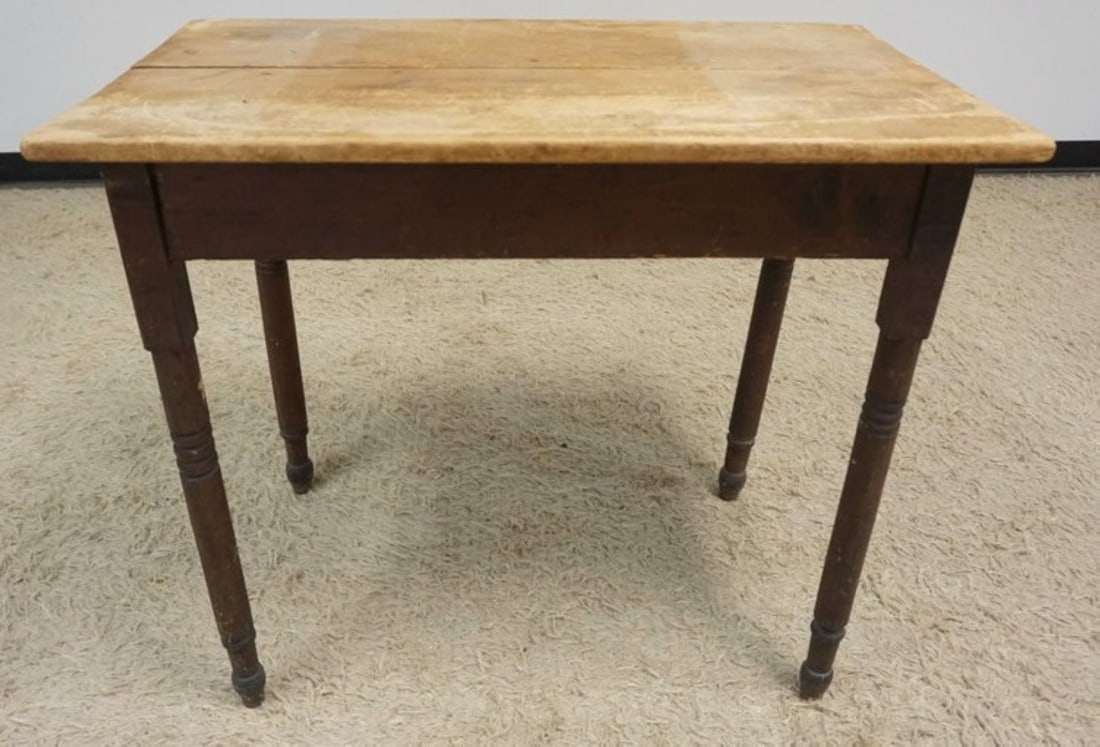 PRIMITIVE PINE KITCHEN WORK TABLE (1 of 4)