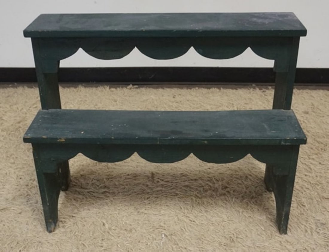PINE STEP BACK BENCH SHELF (1 of 4)