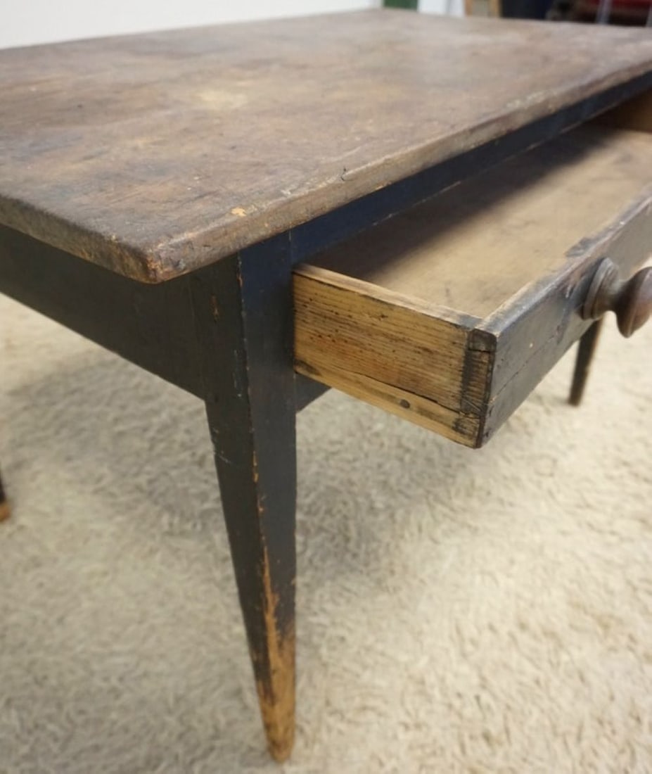 PRIMITIVE PINE WORK TABLE - 5