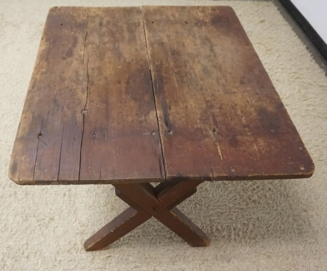 PRIMITIVE PINE TABLE - 3
