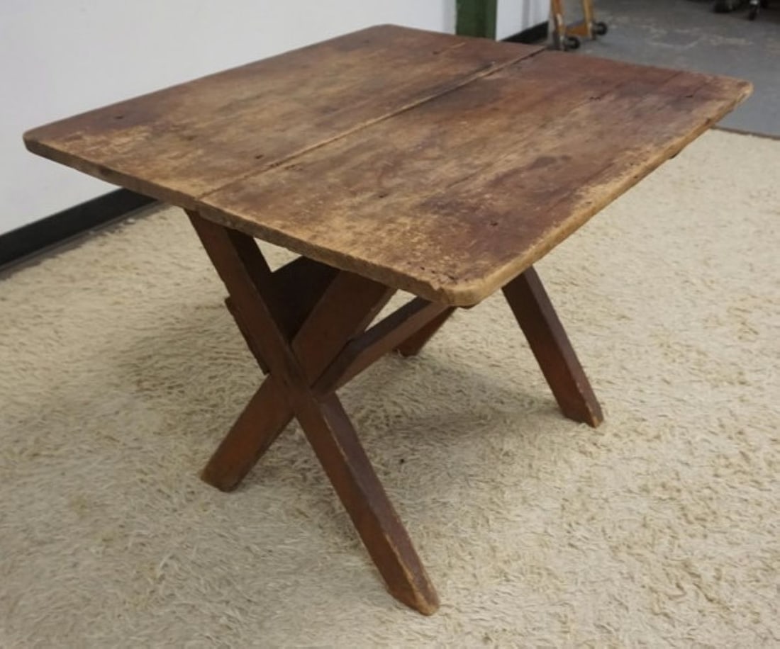 PRIMITIVE PINE TABLE - 4